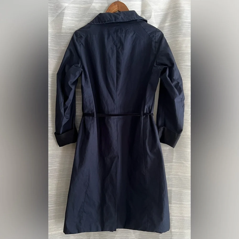 ❌SOLD❌Hannoh Wessel Navy Trench-Style Cotton Coat made in Italy |38 - Picture 6 of 15